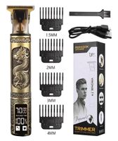 Cabello Clipper Electric Razor Men Head Shaver Trimmer de cabello Gold con herramientas de estilo USB3357688