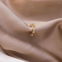 Orecchini schienali Missnice 1pc Astetica catene oro retrò oro a orecchio zircone cavo clip no orecchie forate di gioielli Accessori da donna