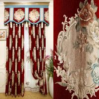 Шторы занавес для гостиной столовая спальня красный Chenille в европейском стиле высокого класса