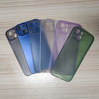 Telefonfodral f￶r iPhone 14 plus 13 Pro Max 12 mini 11 0,3mm Ultra Thin Slim Matt Frosted st￶ts￤ker klar transparent mjuk PP -t￤ckning Transparent fodral
