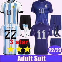 22 23 Argentina Higuain Adult Sui Soccer Maglie nazionale Dybala L.Martinez de Paul Away Away Socks Socks Football Shirts Uniforms