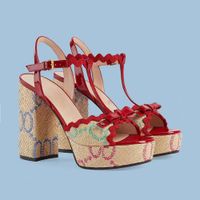 Lafite weaving sandals Luxury Designers dress shoes Embroide...