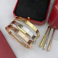 Armbänder Designer lieben Schrauben Armband Armreif Charm Schmuck für Männerwomens Titanstahl Gold.