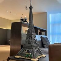 새로운 아이콘 모듈 식 건물 블록 에펠 타워 모델 10001pcs 빌딩 블록 벽돌 장난감 아이 선물 세트 10307과 호환됩니다.