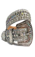 Cinture Cintura di lusso di moda Cintura di cristallo occidentale con borchie Cowgirl Cowboy Bling strass per donna Uomo Cinto De Strass8916050