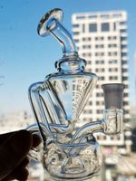 Nargile mini dab teçhizatlar cam yağ geri dönüştürücü su bongs süzen duman boru beher benzersiz bong chicha