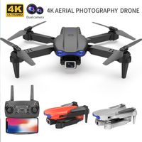 E99 4K Drone складной K3 Аэрофотопоток Drone Dual Camera Wi -Fi FPV HD Широкологический беспилотник визуальное позиционирование пульт дистанционного управления квадрокоптер