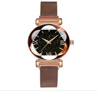 Mulilai Brand Starry Sky Luminal Quartz Womens Watches Magnetic Mesh Band Flower Dial Casual Style Trendy Ladies Watch3510795