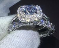 Anello di promessa di vecalon set diamanti cz pietra 925 anelli di fedi nuziali in fidanzamento in argento sterling per donne gioielli 3602542