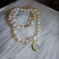 Choker 2022 Colliers de perles de mode pour femmes Vintage Trendy Woman's Gold Color en acier inoxydable Bijoux