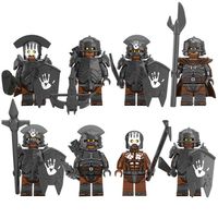 O Senhor dos An￩is bloqueia o brinquedo Grande Soldado Orcs Uruk Hais Comandante Archer Infantaria Shaman Warrior Mini Action Figura234i2782