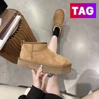 Australien Womens Boots Designer Klassiker Ultra Mini-Plattform Stiefel Mode warme Wolle Schnee Winterstiefel Luxus Damen D￼nne Boden Wildlederschuhe Eur35-44