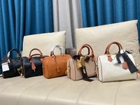 LQ 25cm Designer Canvas Boston Pouteau d'oreiller sac à main sac à main Fashion Luxur
