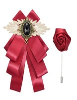 Broch arc arc cravate personnalit￩ hommes et femmes 039s ￩pingles costumes de banquet de mariage accessoires de cols rose cols cors 4747965