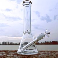 Fabrication du narguilé pour bécher en verre Bong Pipes d'eau Ice Catcher Matériau épais pour fumer 10,5 "bangs
