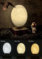 Lámpara de luna Levitante magnética Noche de luz giratoria giratoria Globe Constellation Bola flotante de regalos novedosos lámparas de mesa190o4658887