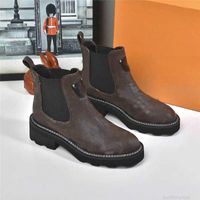 Luxusdesigner Beaubourg Seit 1854 Kn￶chelbrauner Stiefel Modin Ferse Bootie Line Ranger -Stiefel mit Originalbox