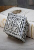 Caixa clássica de jóias do Egito antigo decoração de casa vintage para presente de armazenamento Bracelete anel de metal artesanato de artesanato 23308849