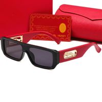 Gafas de sol para mujeres Gastas de lujo Carti Eyewear Eyeglass Mens Brand Sonnenbrille Shades Diseñador de gafas de sol rojo con cajas Gafas de sol