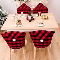 Chaves de cadeira Campa de Natal Trencheira elástica de elástico Santa Clause Decoração de cozinha para refeições para refeições