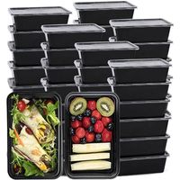 Einweg -Nake -Container 750 ml Obst Salat Lunchbox Plastik -Lebensmittelbeh￤lter mit Deckelstapelmikrowellenofenmahlzeit 221101
