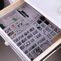 Caixas de armazenamento S Moda portátil Velvet Jewelry Ring Display Box Box Brincha Brincha Caso Showcase