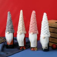 2022 Noel Malzemeleri Gnome şarap şişe kapağı 4 renk Noel dekorasyonları yüzsüz yaşlı adam bebek şişeleri kılıf