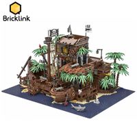 كتل أفكار Bricklink Moc Pirates of Barracuda Bay متوافقة مع 21322 3250pcs مدينة سفن البناء لبنات لبنات الأطفال هدية T221101