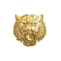 Metall Tiger Brosche Silber Gold Männer Tier Tiger Kopf Broschen Anzug Anzug Pin für Geschenkparty