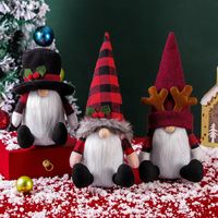 Noel dekorasyonları oyuncak beyaz sakal yaşlı adamlar şapka bebek nordic tarzı dekoratif gnome bebek pencere süsleri