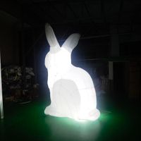 Dev 13.2ft Şişirilebilir Tavşan Easter Tavşan Modeli LED Işıkla Dünyanın dört bir yanındaki kamusal alanları istila