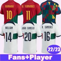 22 23 Joao Felix Portekizler Erkek Futbol Formaları Oyuncu Versiyon Milli Takımı Bernardo Pepe B. Fernandes J. Moutinho William Evde Futbol Gömlekleri Üniforma
