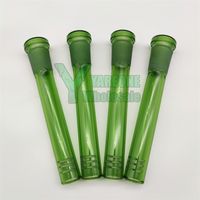 녹색 유리 유리 다운 스템 디퓨저 담그기 물 담뱃대 액세서리 3.5 인치 18mm 14mm 수컷 여성 다운 줄기 드롭 다운 어댑터 yareone 도매