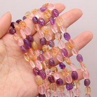 Minchas de braceletes de cristal de três cores naturais para jóias Fazendo acessórios de pulseira de colar de diy 6-8mm