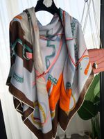 Шарфы зима H Принт шерсть шелк шарф 140 Дизайнерский рука рука Cm CM Big Folarard Hiver Femme Cachemire
