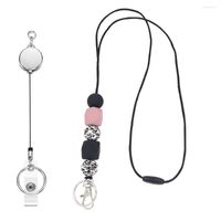 Colares pendentes Colar de cordão de manobra de moda Kurshuni para mulheres de contas de borracha de idéias com chaves de anel de chaves 2022 tendência