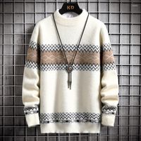 سترات الرجال Homme 2023 سحب الشتاء Mink Cashmere Turtleneck Sweater Men Tops عالي الجودة الأزياء الطائر ناعم دافئ رجال