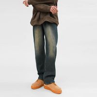Jeans masculins 2022 Pantalon de rue Slim décontracté pour hommes Fashion Retro Straight Classic Unisexe Loose Hip Hop