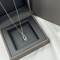 Luxury Designer Pendant Necklace S925 Sterling Silver Hollow...