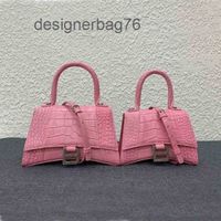 이탈리아 디자이너 Balenciga Women Bags Luxurys Classic Handbags 홈 B 모래 시계 가방 단어 핑크색 악어 핸드 메신저 XS Leathe