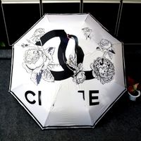 Designer elegante Camellia guarda -chuvas Automática Proteção solar UV guarda -chuva