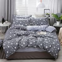 Yatak Setleri Evich Polyester Mavi Yıldızlar Yatama Yorgan Kapağı 3pcs Four Seasons Lüks Rahat Çift Çift Boy