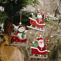 크리스마스 장식 2022 년 나무 공예 홈 장식 어린이 선물 귀여운 나무 펜던트 크리스마스 나무 교수형 장식품