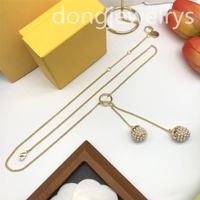 Exquisites Hochzeitsdiamant Halskettenketten Gold plattiert Goldkette Round Anh￤nger Schmuck Dongjewelrys Jubil￤um romantische Geschenke