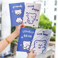 4pcs/set 30 sheets ins style kawaii bear cover notebook student's kundbook diary small book engenzer