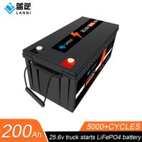 NIEUW 24V200AH LIFEPO4 Batterij Lithium Iron Fosfaat Batterijen ingebouwde BMS voor zonneboot geen belasting