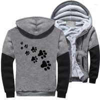 Men' s Jackets For Men Cat Paws Funny Kawaii Fleece Hood...