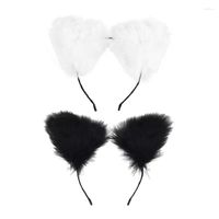 Partyzubeh￶r 2pcs Cartoon Katze Ohren Haarband Kopfbedeckung Fell Ohr -Cosplay -Kopfband Haarzubeh￶r f￼r Frauen M￤dchen Stirnband
