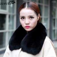 Lenços 2022 fxfurs moda colar de pele real lenço feminino de inverno pescoço mais quente acessórios 9 cores