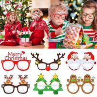 Decoraciones navide￱as 9pcs gafas felices santa claus ￡rbol de Navidad marco de alce